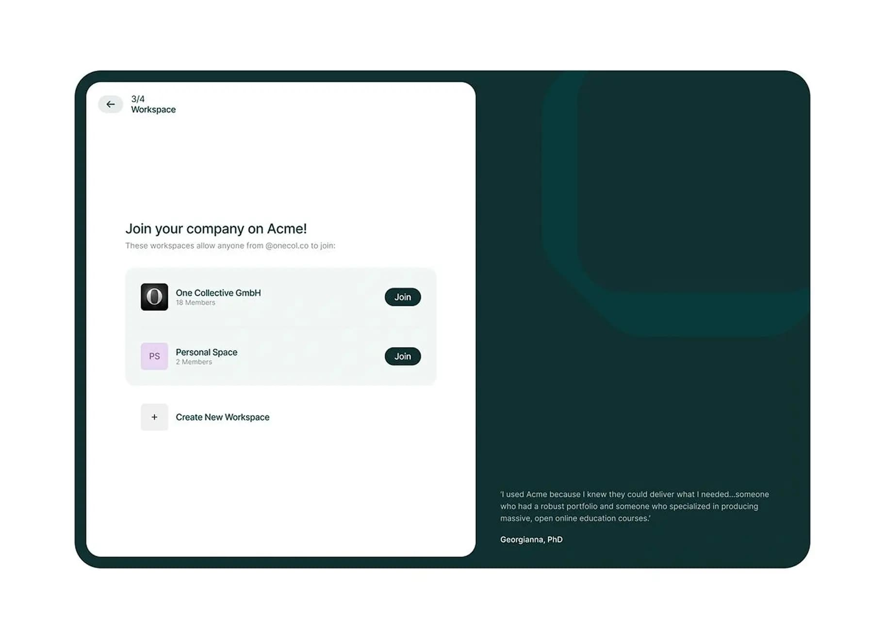 Workspace platform project preview